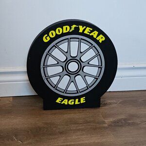 NASCAR Goodyear Tire LED Lightbox Sign – 3D Printed Garage Decor